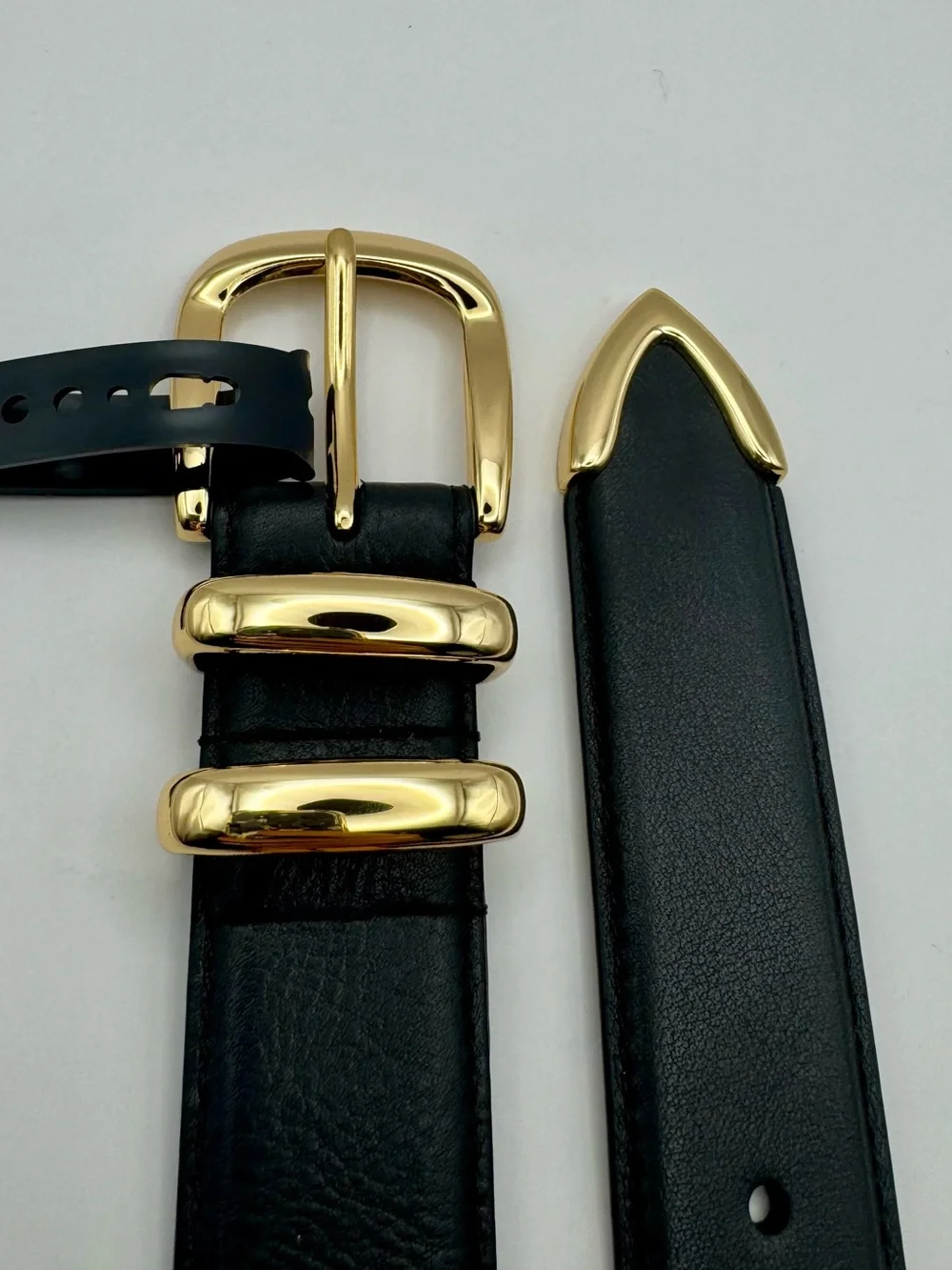 Favorite Daughter The Jordon Belt - Black with Gold Tone Hardware - Large
